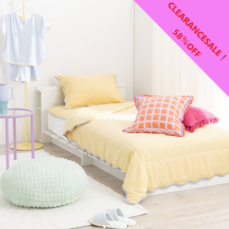 【Francfranc】　なみなみパイピングが可愛い💛💗冷感寝具ふわろが再値下げに📢