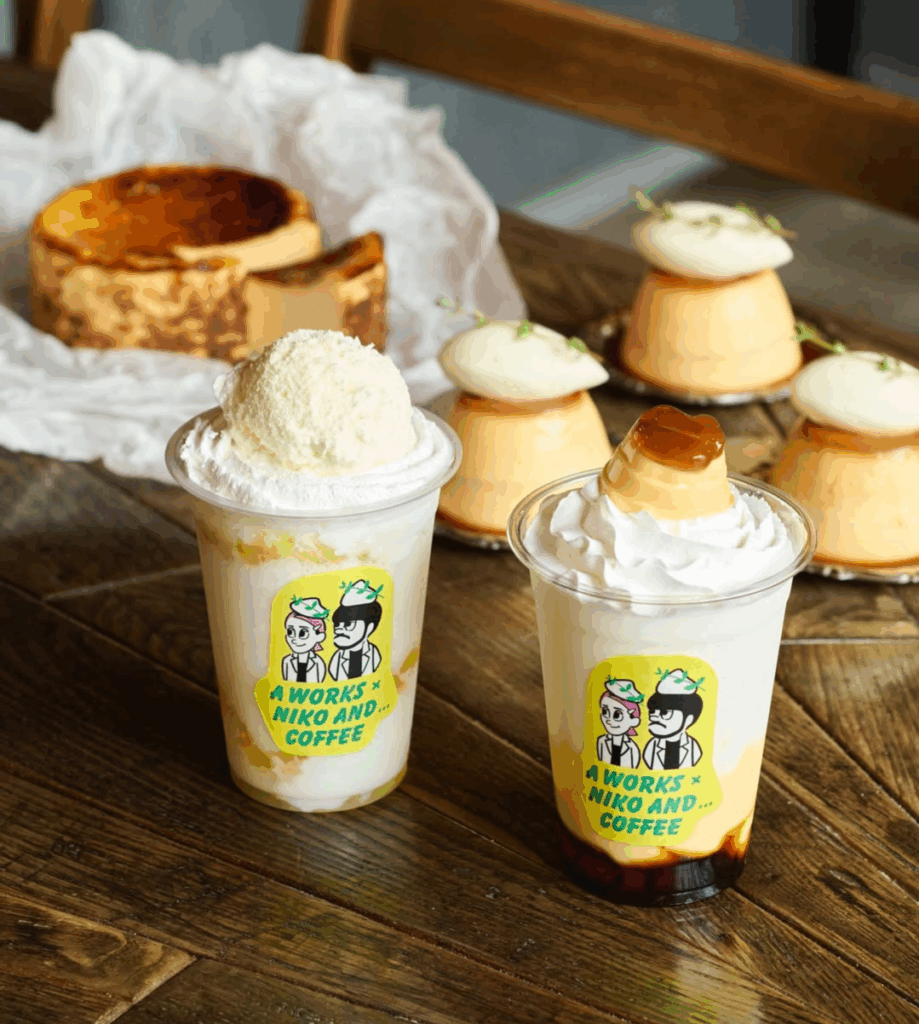 nikoand…COFFEE 行列が絶えない大人気チーズケーキ専門店ΓΑ WORKS (@gakudai.aworks)」とのコラボドリンク第2弾