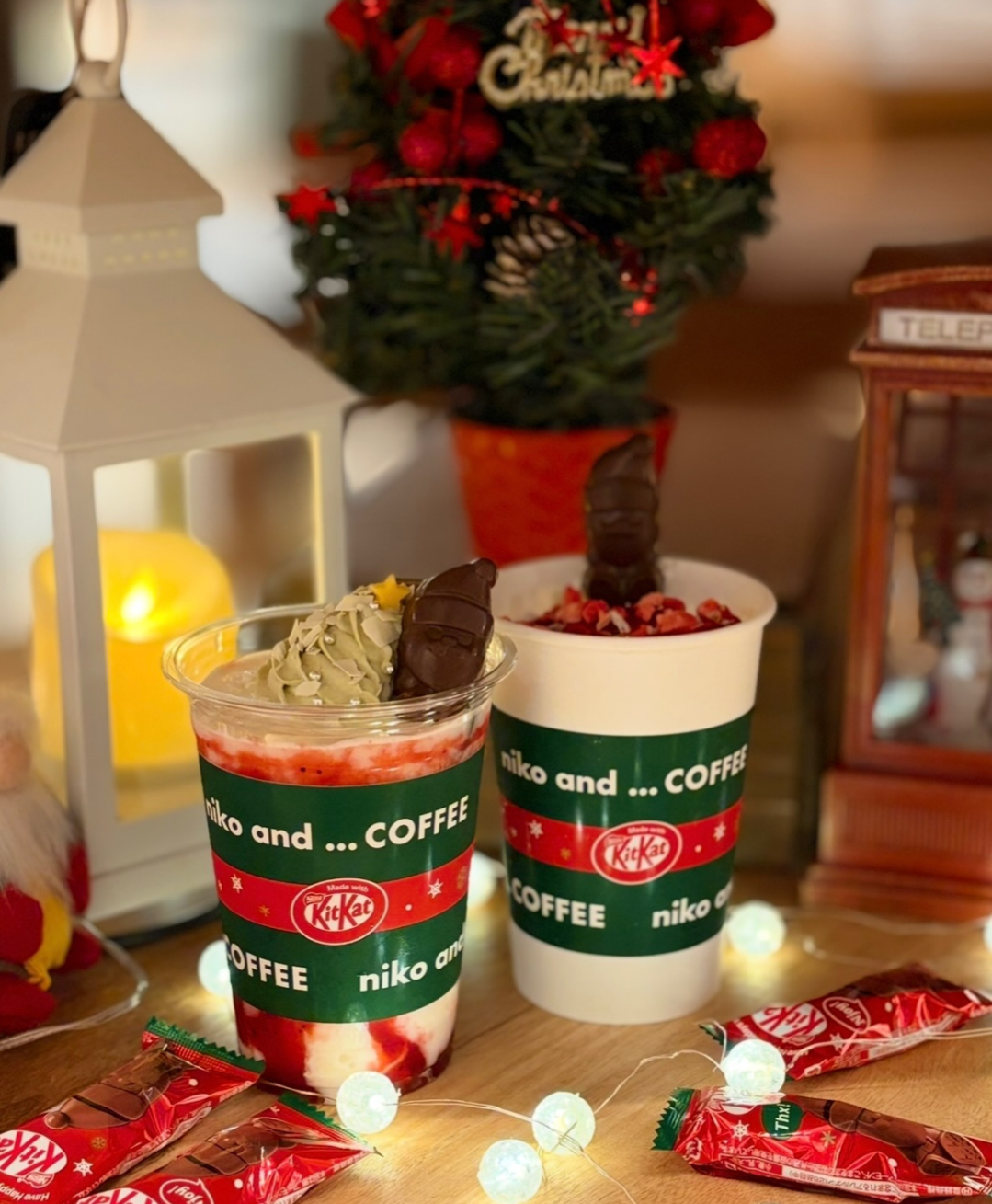 \niko and … COFFEE× キットカット ホリデイサンタ/コラボレーションドリンクが発売開始!♥