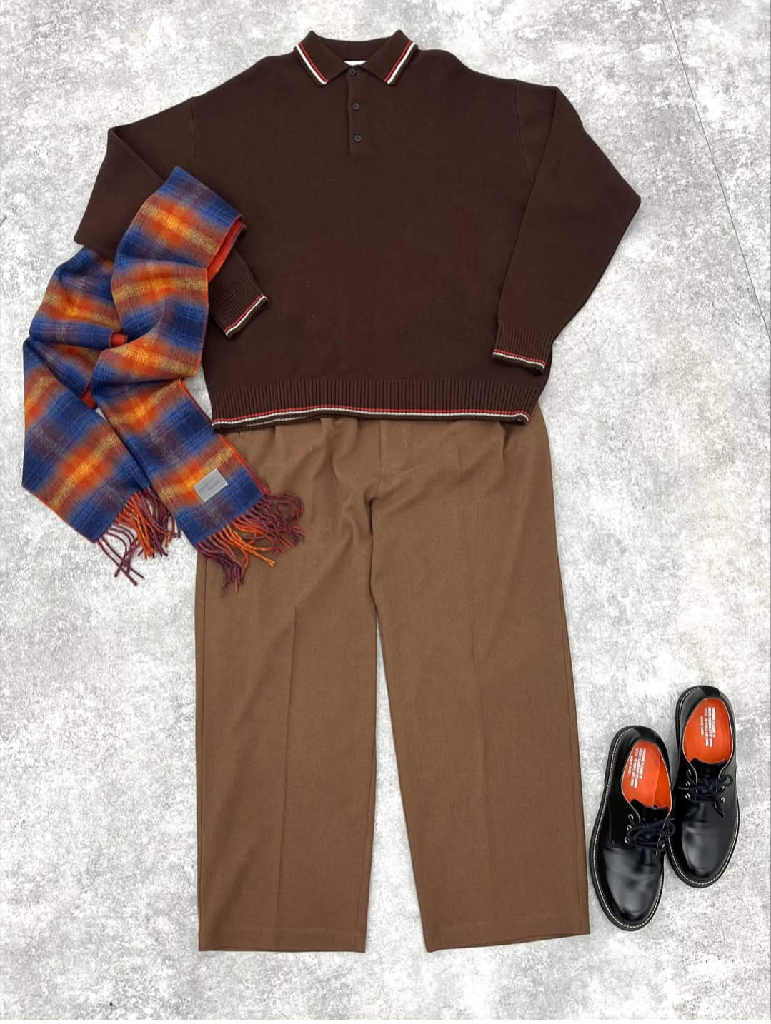 nikoand…ラインニットポロ