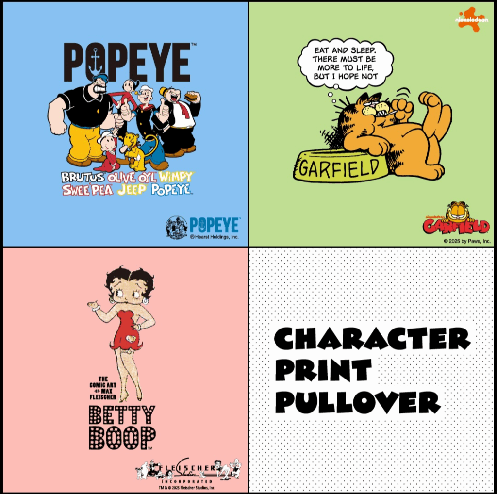 nikoand… CHARACTER PRINT PULLOVER発売中!!