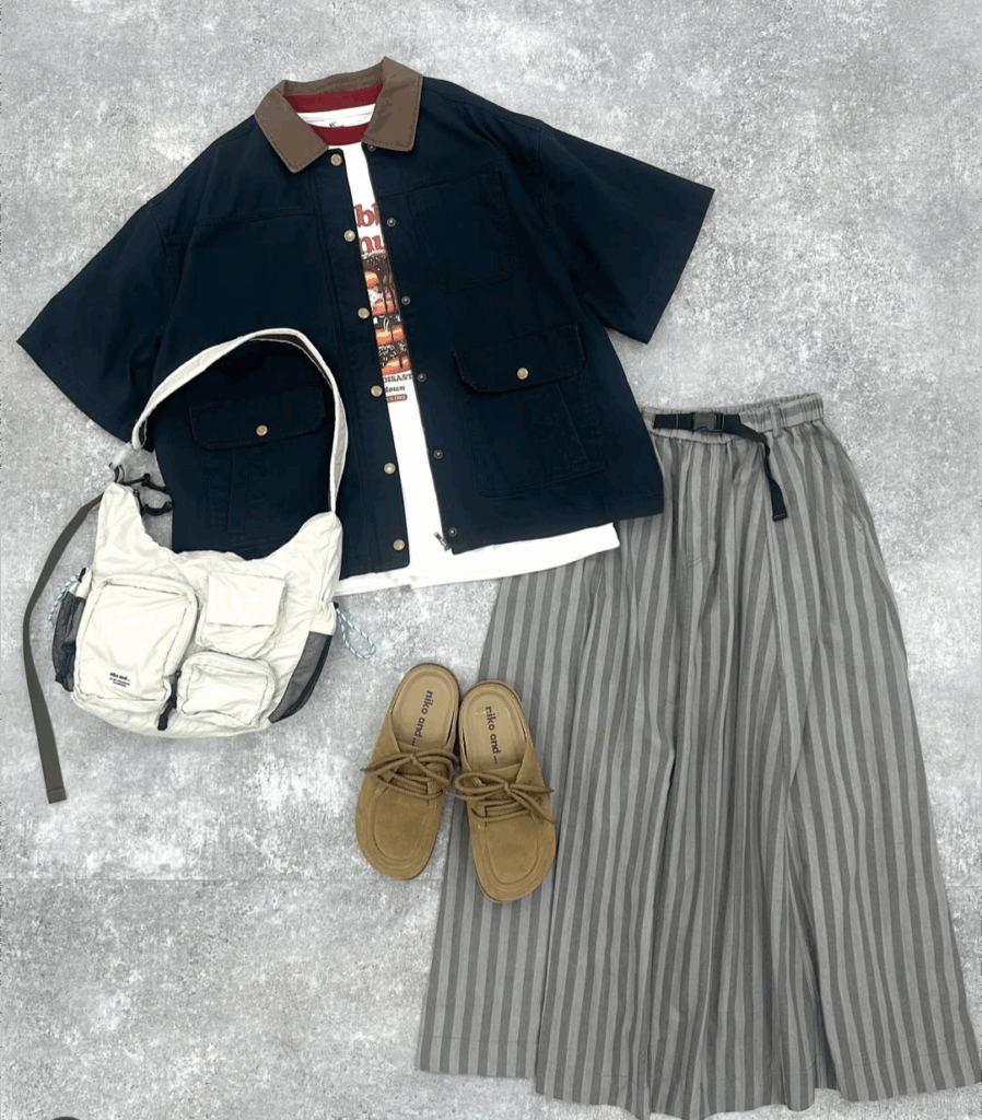 nikoand…ベルト付きでスタイルアップが叶うスカート+