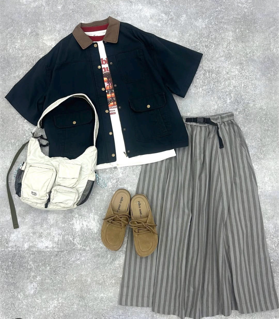 nikoand…ベルト付きでスタイルアップが叶うスカート+