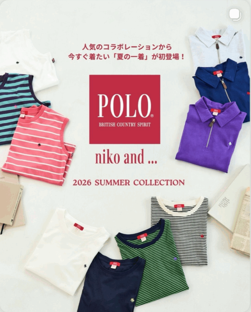 nikoand…大人気POLOシリーズに新作コラボアイテムが登場!