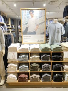 紳士涼感Tシャツ売場
