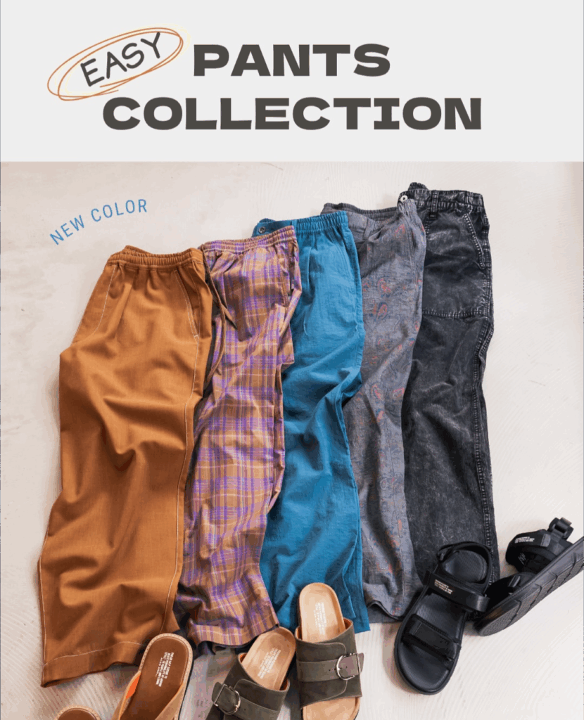 nikoand…men EASY PANTS Collection