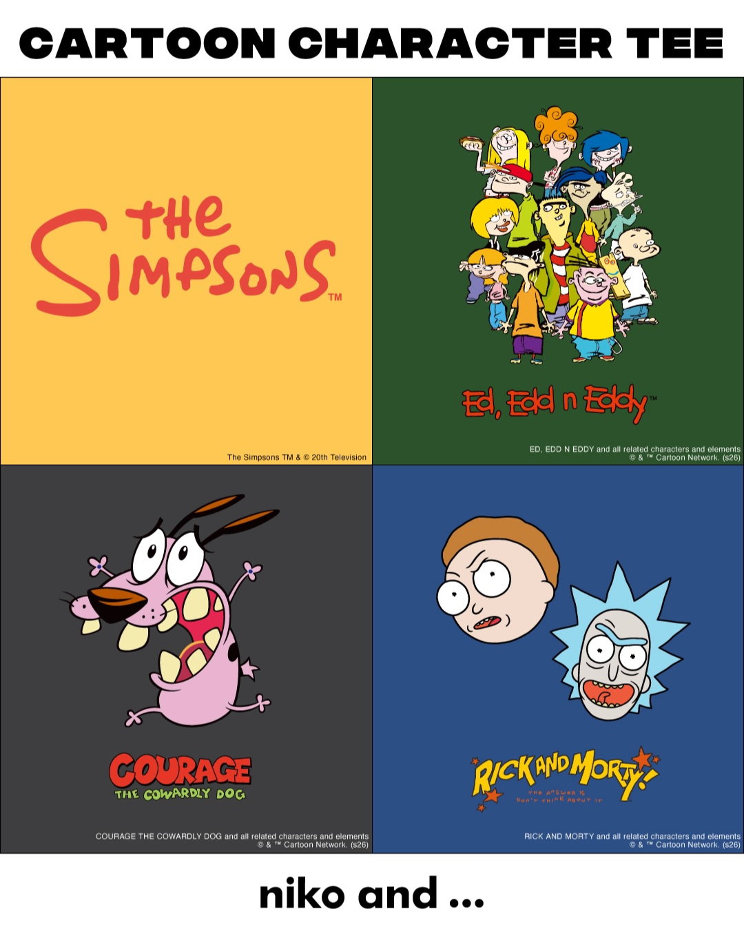 nikoand…CARTOON CHARACTER Tee
