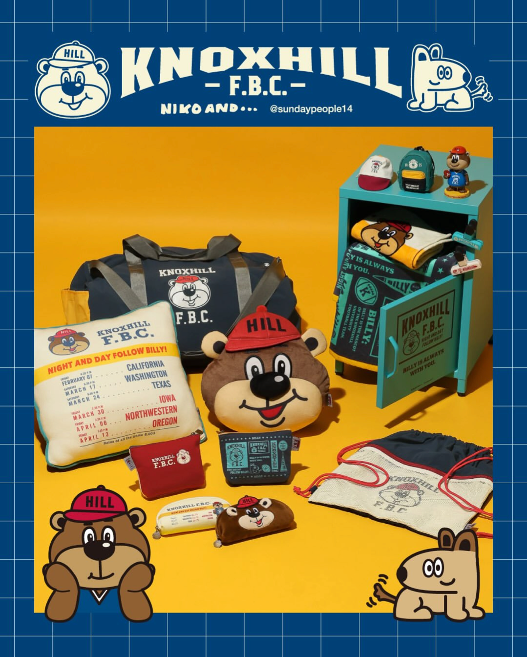 nikoand…オリジナルキャラクター 「BILLY」 新作アイテム発売/